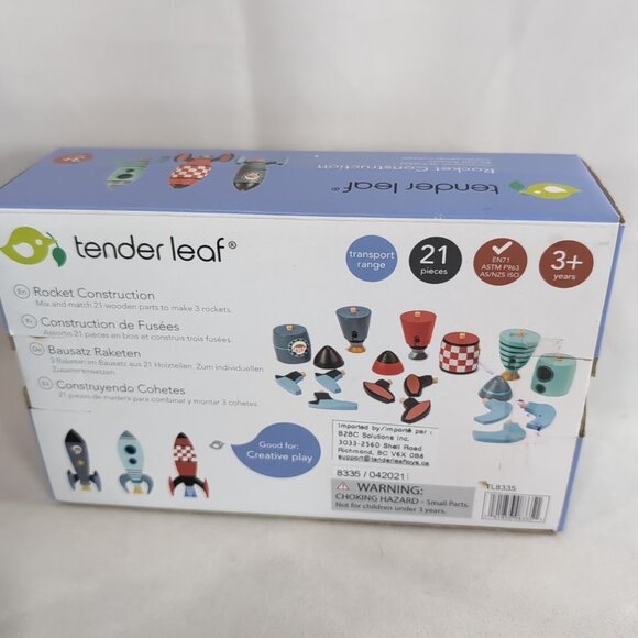 Tender Leaf Toys 3 Rocket Construction Wood Puzzle 2020 21 Wooden PartsTL8335 3+ - Picture 7 of 9